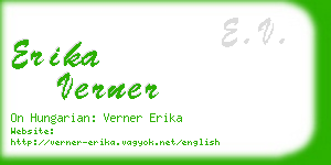 erika verner business card